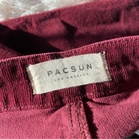Red Corduroy Pacsun Pants - Picture 3 of 5